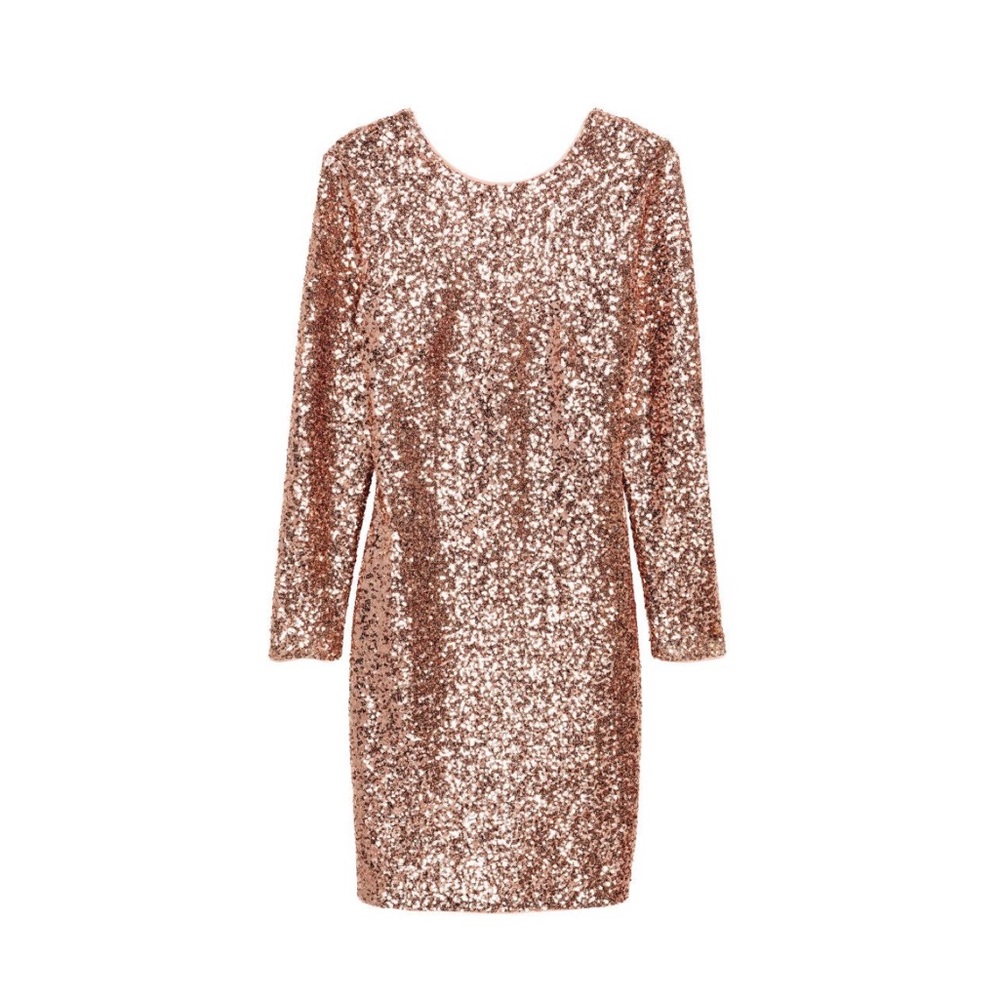 H&M | Rose Gold Sequin Party Dress
